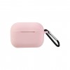 Coque silcone de protection Airpods Pro et Pro 2 avec mousqueton - Rose