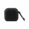 Coque silcone de protection Airpods 4 avec mousqueton - Noir