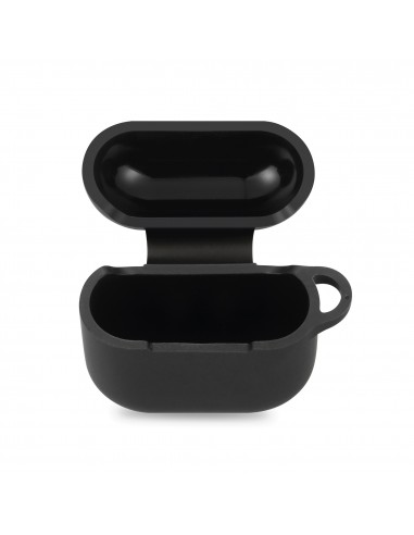 Coque silcone de protection Airpods 4 avec mousqueton - Noir
