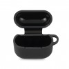 Coque silcone de protection Airpods 4 avec mousqueton - Noir
