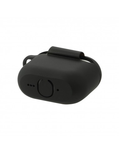 Coque silcone de protection Airpods 4 avec mousqueton - Noir