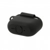 Coque silcone de protection Airpods 4 avec mousqueton - Noir