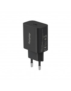Adaptateur secteur Type C | 25W | Charge rapide | Fairplay | Noir