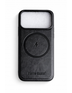 Coque de Protection iPhone 17 Pro en Similicuir Avec Magsafe Noir