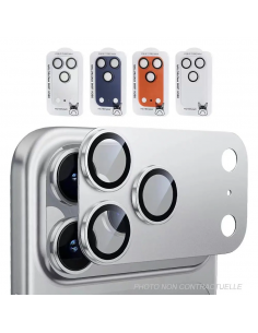 Film verre trempé intégral pour caméra arrière iPhone 17 Pro Max Heybingo Argent
