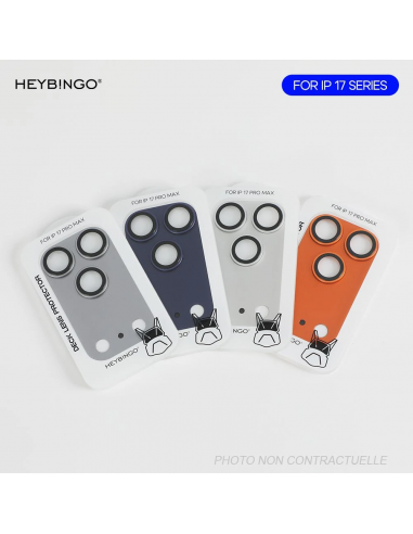 Film verre trempé intégral pour caméra arrière iPhone 17 Pro Max Heybingo Argent