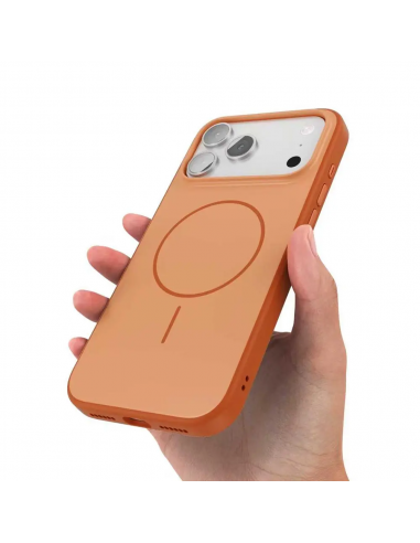 Coque iPhone 17 Pro Max MAG-CASE Compatible MagSafe Orange