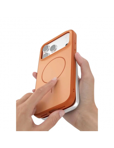 Coque iPhone 17 Pro Max MAG-CASE Compatible MagSafe Orange
