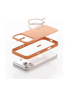 Coque iPhone 17 Pro Max MAG-CASE Compatible MagSafe Orange 2
