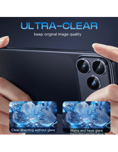 Film verre trempé intégral pour caméra arrière iPhone 17 Air Heybingo Noir 2