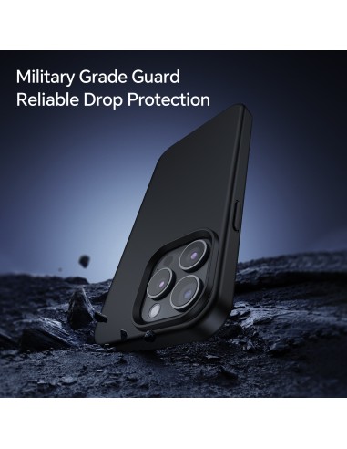 Coque iPhone 15 Pro Max Silicone Antichoc Noir - Fairplay