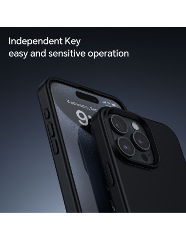 Coque iPhone 15 Pro Max Silicone Antichoc Noir - Fairplay