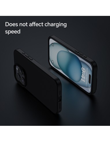 Coque iPhone 15 Pro Max Silicone Antichoc Noir - Fairplay