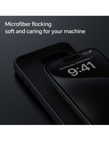 Coque iPhone 15 Pro Max Silicone Antichoc Noir - Fairplay