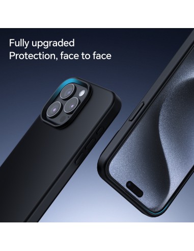 Coque iPhone 15 Pro Max Silicone Antichoc Noir - Fairplay