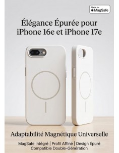Coque en silicone SMOOTH pour iPhone 17 Compatible MagSafe Blanc 2