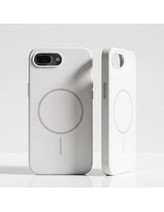 Coque en silicone SMOOTH pour iPhone 17 Compatible MagSafe Blanc