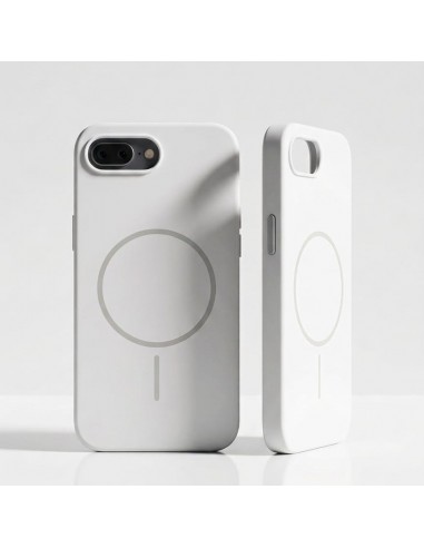Coque en silicone SMOOTH pour iPhone 17 Compatible MagSafe Blanc
