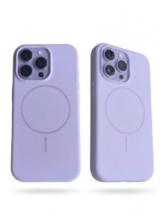 Coque en silicone SMOOTH pour iPhone 17 Compatible MagSafe Violet 2