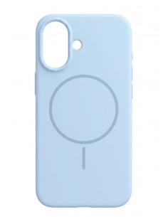 Coque en silicone SMOOTH pour iPhone 17 Compatible MagSafe Bleu Ciel