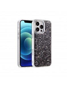 Coque pailletée iPhone 15 Noir - Antichocs