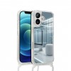 Coque silicone Miroir iPhone 17 Blanc avec cordon | CoverMe