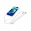 Coque silicone Miroir iPhone 17 Blanc avec cordon | CoverMe