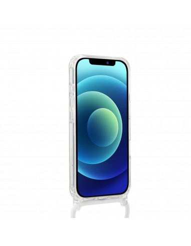 Coque silicone Miroir iPhone 17 Blanc avec cordon | CoverMe