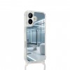 Coque silicone Miroir iPhone 17 Blanc avec cordon | CoverMe