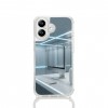 Coque silicone Miroir iPhone 17 Blanc avec cordon | CoverMe