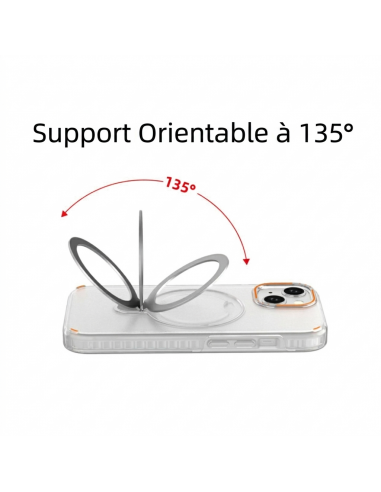 Coque Silicone et PC iPhone 17 | MagSafe | Anneau Noir