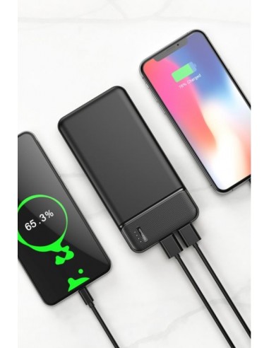 Batterie Externe Power Bank Maxlife 10.000mAh - Double Port USB - Affichage LED - Noir MXPB-01