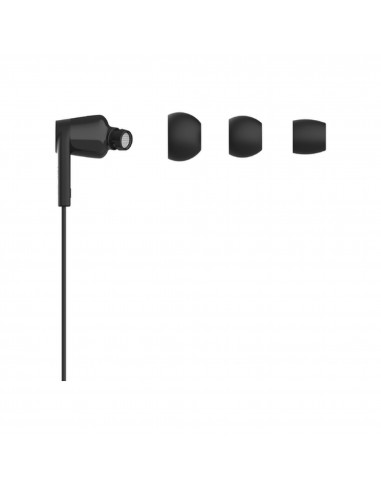 Écouteurs Filaires Belkin SoundForm - Connectique USB-C - Microphone Intégré - Noir - Protection Auditive 85dB/100dB